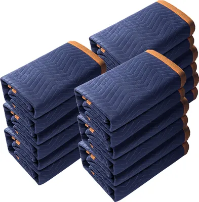 Obrázek produktu pro VEVOR 12x stěhovací deky 2032x1829mm nábytkové deky netkané + recyklovaná bavlna skladovací deky stěhovací balicí deky transportní deky nábytkové balicí deky balicí deky na ochranu nábytku