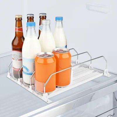 Kühlschrank-Organizer für Getränke, 1 St., Weiß, 35x11x6 cm