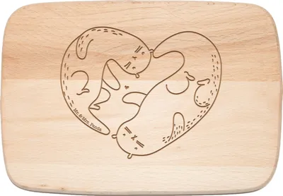 Produktbild von Mr. & Mrs. Panda Frühstücksbrettchen Otter Herz - Transparent - Geschenk, Frühstücksbrett, Schneidebrett, schneidbrett, Seeotter, Liebe, brotzeitbrettchen, Holzbrett