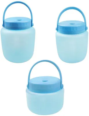 Obrázek produktu pro Silikonové vzduchotěsné nádoby na potraviny – vhodné pro opakované použití v ledničkách, mrazničkách a úložných boxech – vzduchotěsné, nepropustné, bez BPA – ideální pro přípravu jídla (modré, 500/1000/1500 ml)