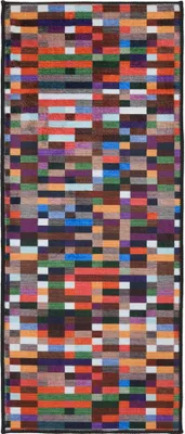 Produktbild von Küchenteppich Pixel Küchenläufer - geometrisches Muster – 65x130cm - mehrfarbig