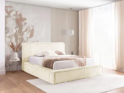 Obrázek produktu pro Čalouněná postel 200x200 BELINDA - béžová