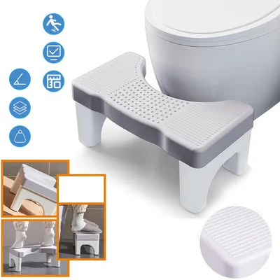 Produktbild von Toilettenhocker, Hocker Toilette mit Anti-Rutsch-Pads Tragbarer, für Badezimmer für Bekämpft Verstopfung Blähungen