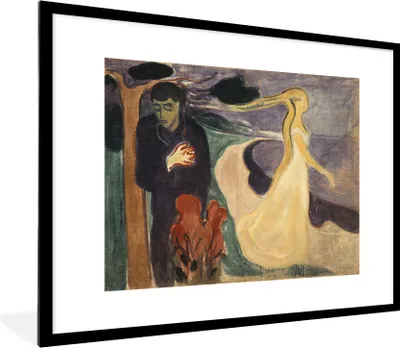 Produktbild von MuchoWow® MuchoWow® Gerahmtes Poster Trennung - Edvard Munch 80x60 cm - Poster mit zchwarzem Bilderrahmen - Schlafzimmer-Dekorationen - Fotoposter