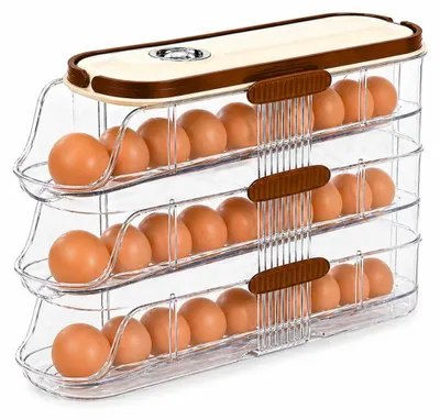 Produktbild von Eierhalter Kühlschrank Eierspender - 3 Ebenen - Transparent - PP - 21 Eier