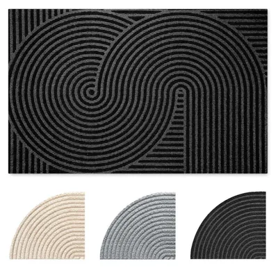 Produktbild von Fußmatte 60x90cm rutschfest maschinenwaschbar Innen Außen Schwarz