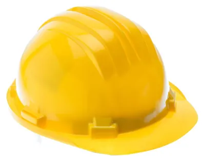 Image de Casque de protection jaune en HDPE, réglable de 54 à 61 cm, ventilé, protection jusqu'à 440 V AC / 1000 V – Casque de chantier PRIM, Högert Technik