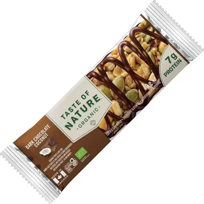 Produktbild von Taste of Nature Organic Dark Chocolate Coconut 40g