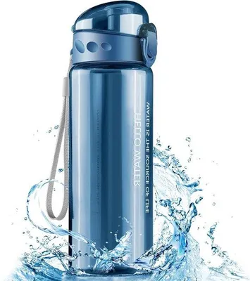 Immagine prodotto di Borraccia sportiva blu da 780 ml, senza BPA e a tenuta stagna