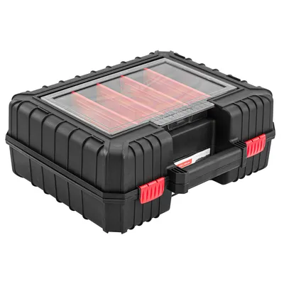 Obrázek produktu pro Kufr na nářadí Organizér 38,4 x 33,5 x 14,4 cm s popruhy pro upevnění a Přihrádkami