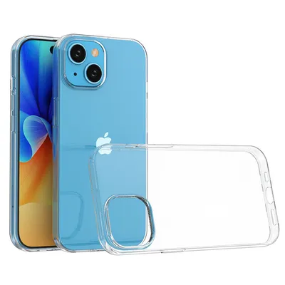 Immagine prodotto di Custodia in silicone 0,5 mm ultra trasparente per iPhone 15
