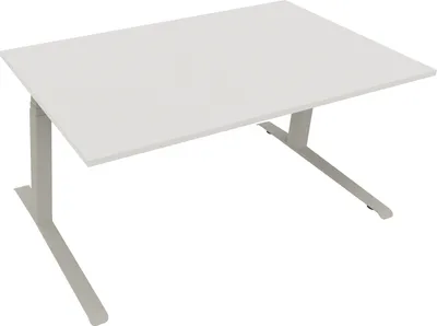 Produktbild von Sitz-/Stehtisch Kufe Doppels. Quad. B1600xT900xH645-1275 si/Weiß