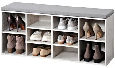 Produktbild von KESPER Schuhregal mit Kissen 1035 X 48 X 295 cm Weiß 15931