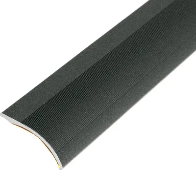 Produktbild von 38mm Aluminiumprofil Anpassungsprofil Aluminium, fein gerillt, selbstklebend, ANTHRAZIT METALLIC, Höhenausgleich 0-11mm, Höhenausgleichsprofil, 1 Meter, Breite 38mm, Nahtdeckprofil Übergangsprofil Dehnungsfugenprofil, Aluminiumprofile