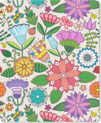 Produktbild von MuchoWow® Mauspad Mousepad Blumen - Regenbogen - Schmetterling - Design 19x23 cm - Mousepads - Maus Mat - Pad - Mausunterlage - Mauspads - Spielen