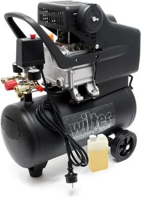 Obrázok produktu pre Kompresor s 24-litrovou nádržou, určený do dielne, s výkonom 8 bar a 1100 W