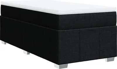 Produktbild von vidaXL Boxspringbett mit Matratze Schwarz 100x200 cm Stoff