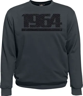 Produktbild von Übergrößen Sweatshirt AHORN SPORTSWEAR Graphic Number schwarz Iron Grey 5XL