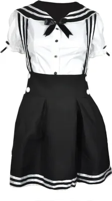 Produktbild von Japanische Cosplay Schuluniform | Schulmädchen Kostüm | Schwarz | Größe: M