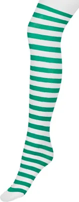 Produktbild von Ringelstrumpfhose für Kinder - Grün / Weiß