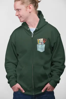 Produktbild von D&B Uni Hoodie ZIPPO00004 Be Awesome Waldgrün-Größe XL