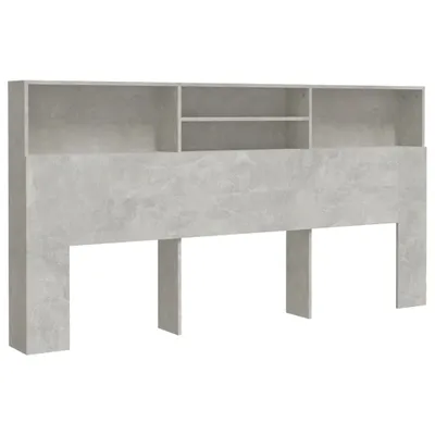 Produktbild von Kopfteil mit Ablagen Betongrau 200x19x103,5 cm