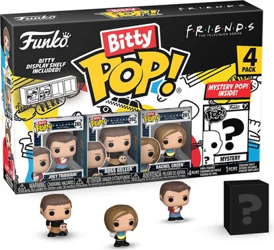 Produktbild von Friends - Joey Ross Geller Rachel Green 4er Pack   - Bitty Pop! Funko
