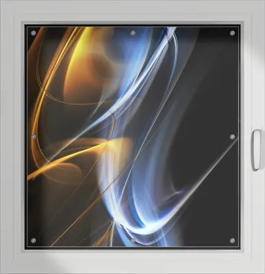 Produktbild von Wallario Lichtschutzbild, Dekorativer Sichtschutz Sonnenschutz 96 x 100 cm mit Motiv: Abstraktes Design - Verdunklung ohne Bohren