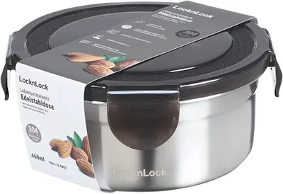 Image de LocknLock  Stainless Steel Container 460ml Ø 130 x 55 mm STS932D