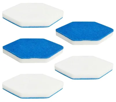Ersatz-Wischtuch 5er-Pack, blau-weiß, 21,5x12,5x2 cm