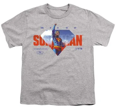 Produktbild von Superman - "2025 Up In The Sky" T-Shirt für Kinder TV36641 (116) (Sportliches Heather)