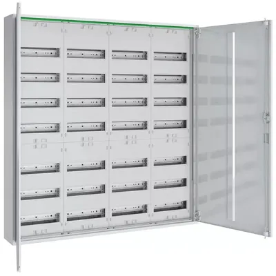 Produktbild von ABN Feldverteiler AP T:160mm mit Volltür 4x7-reihig Komplettschrank REG ABNRM407R01