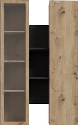 Produktbild von Hängevitrine >BREATHTAKER< 2 Türen, Artisan - Cabezone Eiche Nachbildung - 84,2x134,6x33,9 (BxHxT)