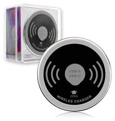 Produktbild von Kabelloses Tischladegerät SPM-04 15W mit USB