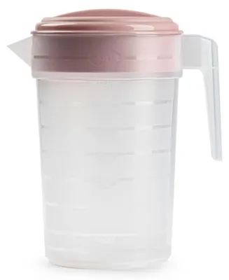 Produktbild von Plasticforte Wasserkanne - 2L - rosa/transparent - mit Deckel - Kunststoff - Gieskanne