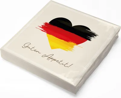 Produktbild von itenga 20x Serviette Herz Flagge DEUTSCHLAND