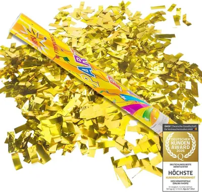 Zdjęcie produktu dla Pistolet na konfetti - złoty