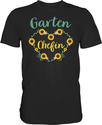 Produktbild von Garten Chefin T-Shirt Sonnenblumen Garten Motiv Gärtner Geschenk – Black / 4XL