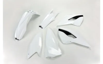 Productafbeelding van UFO kunststofset voor Husqvarna TE/FE 125/250/300/350/450 vanaf 2014, kleur OEM (wit) (HU614E999)