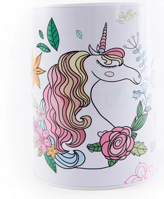 Produktbild von Einhorn Spardose XL 16cm - Magische Sparbüchse Metall für Mädchen - Zufälliges Motiv Geschenk