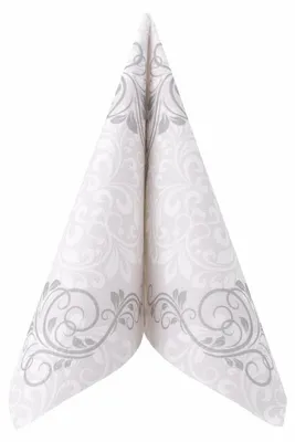 Produktbild von Airlaid Serviette Ornaments in Silber, 40 x 40 cm, 50 Stück - APARTina
