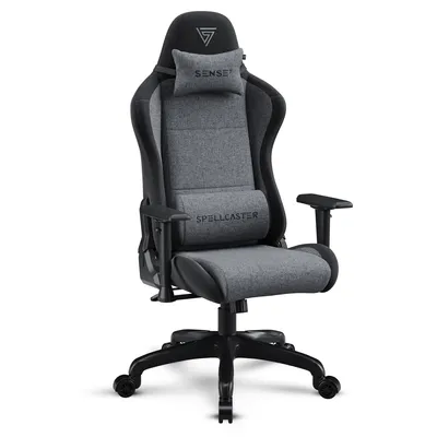 Immagine prodotto di Sense7 Spellcaster FUKU sedia da gioco, poltrona da gioco, sedia da ufficio, sedia da scrivania ergonomica, sedia girevole 120 kg, grigio