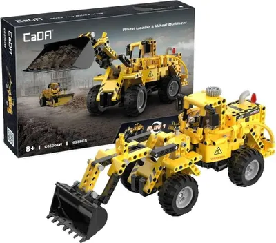Obrázek produktu pro Stavebnice CADA 2v1 nakladač a buldozer 693 dílků - (K134452)