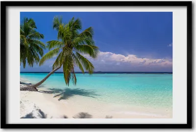 Produktbild von Bild 60x40 MDF-Rahmen, Wandkunst Panorama des Strandes