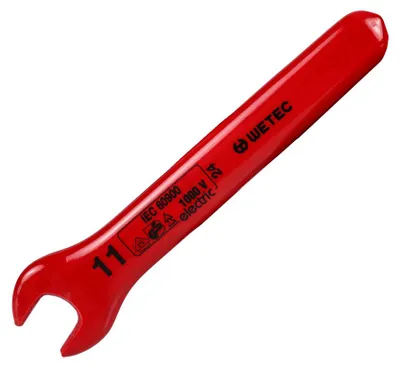 Produktbild von WETEC Einmaulschlüssel, DIN 7446, Schlüsselweite 11 mm, 1.000 V/VDE/GS