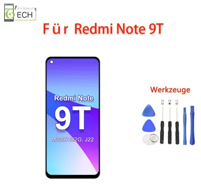 Produktbild von Für Xiaomi Redmi Note 9T LCD Display mit Rahmen Bildschirm