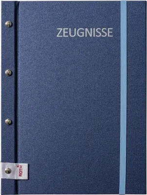 Produktbild von ROTH Zeugnismappe Metallium mit Buchschrauben - Blue - mit 12 A4 Klarsichthüllen, erweiterbar