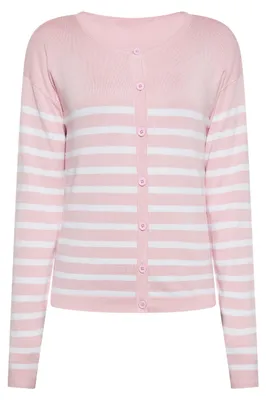 Immagine prodotto di Cardigan da donna Mutha - rosa e bianco, XXL