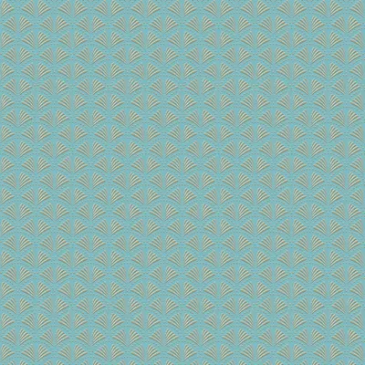 Produktbild von Profhome 379574-GU Grafik Tapete Ornament schimmernd türkis gold blau 5,33 m2
