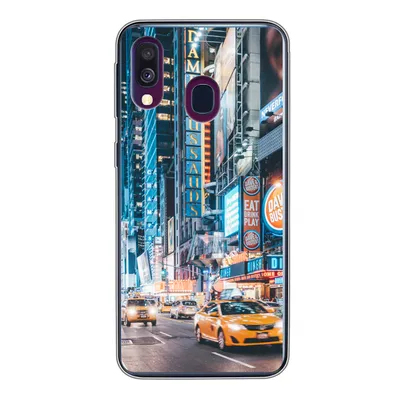 Produktbild von MuchoWow® Handyhülle Schutzhülle Hülle für Samsung Galaxy A40 New York bei Nacht Silikon Softcase Handy Hülle - Handy-Tasche